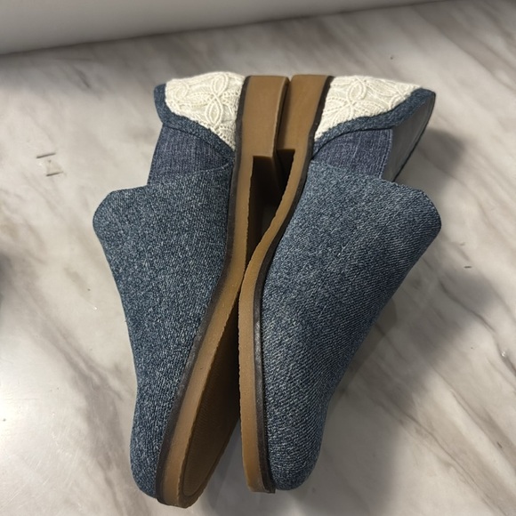 Lori Goldstein Collection Castiel Denim Lace Slip On Loafers size 8.5 - Picture 3 of 6